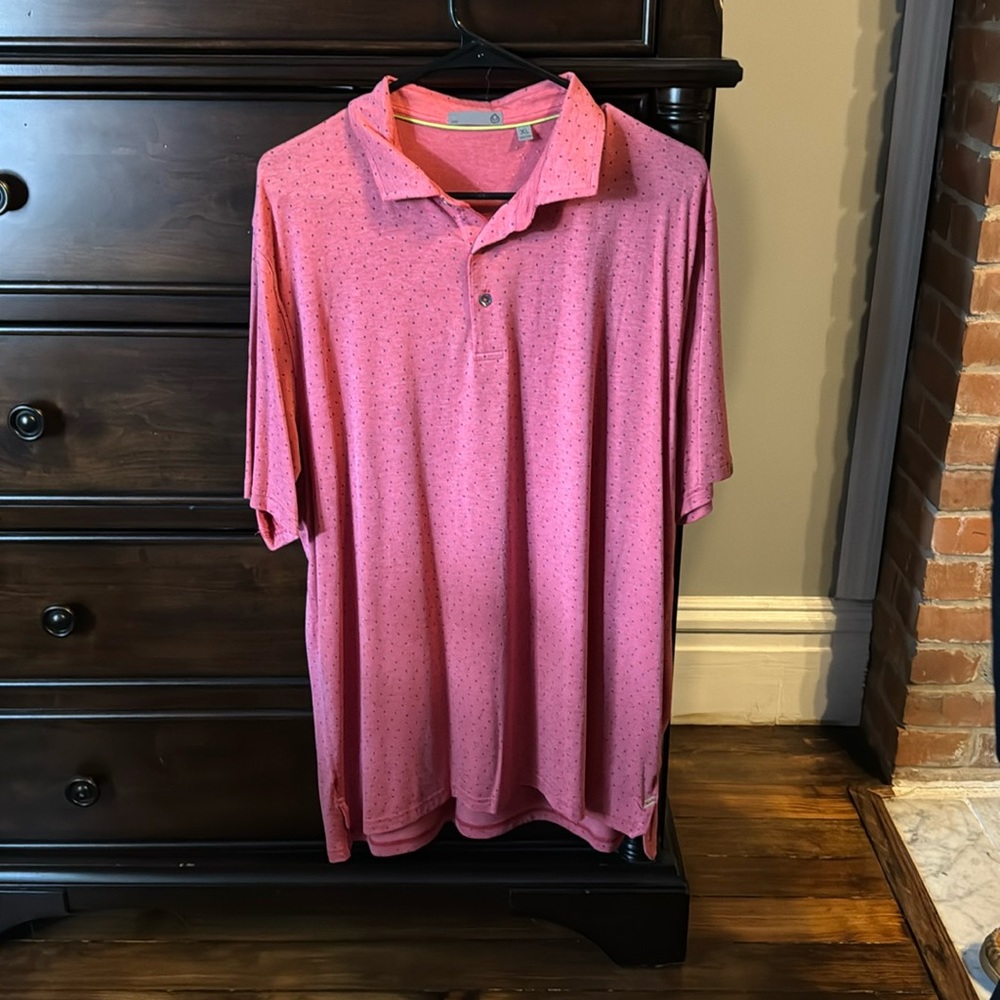 Tasc, red polkadot, golf polo